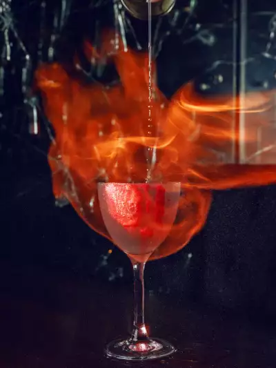 The best bars in Toronto | A flaming cocktail at Coffee Oysters Champagne