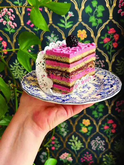 The best cafes in Toronto | A layered cake at Coco's neighbourhood coffee shop