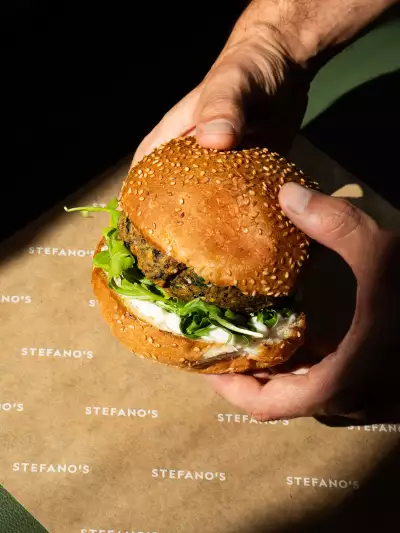 Best new restaurants Toronto | A vegetable burger at Stefano's Diner in Toronto