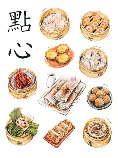 Toronto artists' food illustrations | Dimsum by Tanya Mu