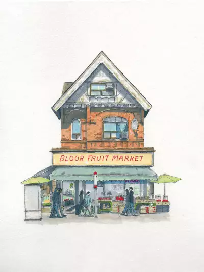 Toronto artists | Bloor fruit Market by Jordan Di Lella