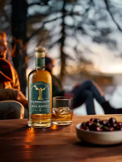 Glendalough Irish Whisky in the forest