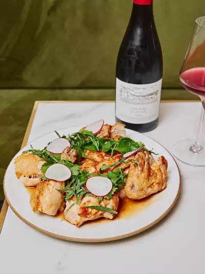 A whole chicken served as part of The Table menu at Henry's Restaurant