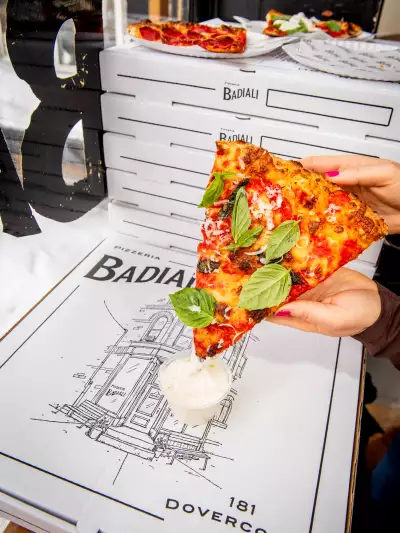 Toronto pizza | A slice of margherita pizza at Badiali Pizzeria