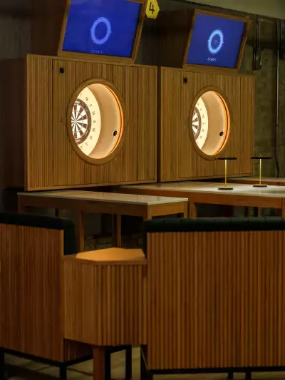New restaurants Toronto | Dart booths at Oche