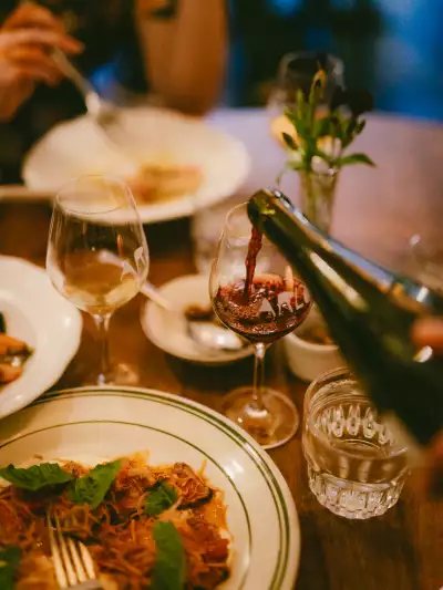 Pouring wine at Arlo Wine & Restaurant in Ottawa