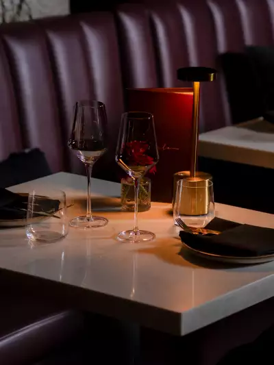 A table setting at Lyla Toronto