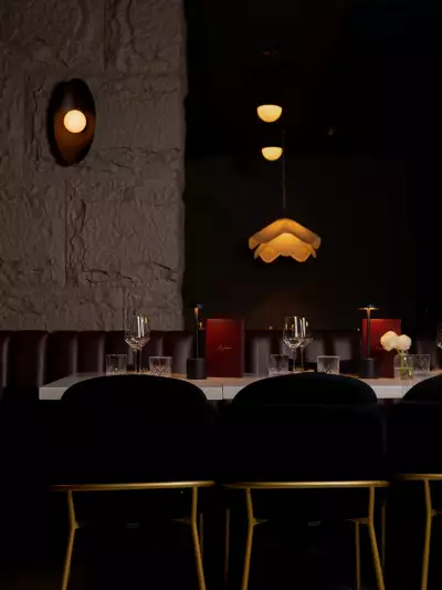 Banquettes and chairs at Lyla Toronto