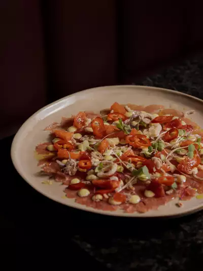 Bluefin tuna carpaccio at Lyla Toronto