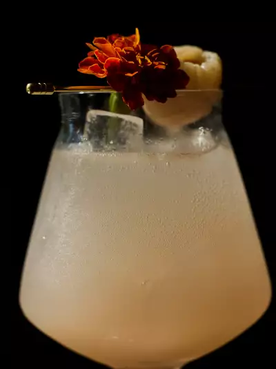 A lychee cocktail at Lyla Toronto