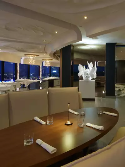 A sculpture in the dining room at Don Alfonso 1890