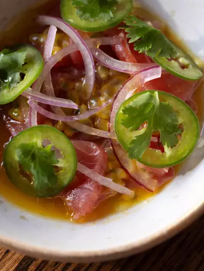 Tuna crudo at Bar Allegro