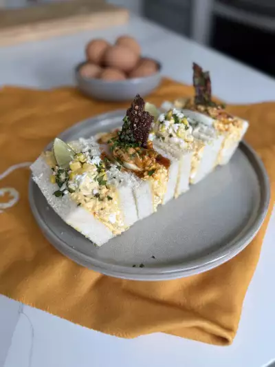 Chef Matt Basile's Japanese Viral Egg Salad Sandwich x Egg Flights