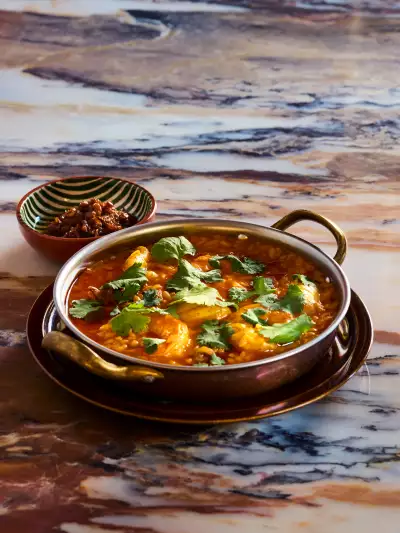 Best patios Toronto | A shrimp dish at Taberna Lx