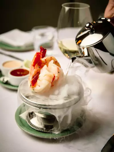 Best patios in Toronto | Shrimp cocktail at Riley's Fish & Steak
