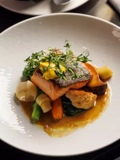 Best Ontario restaurants | A salmon dish at Spencer's at the Waterfront