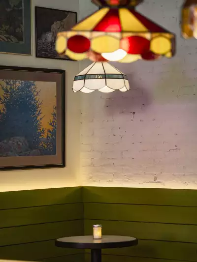 Art prints on the wall at The Dirty Laundry