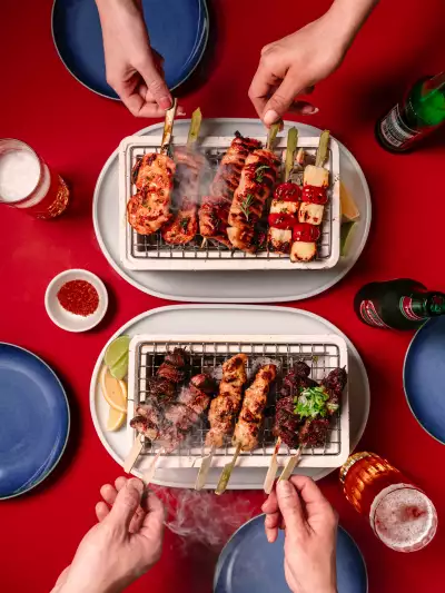 Grilled skewers at Honey Chinese