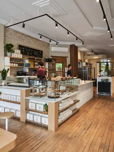 The café counter at Gateau Ghost