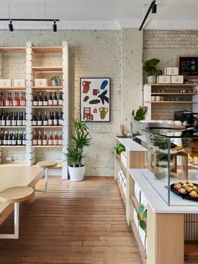 Shelves of bottles at Gateau Ghost