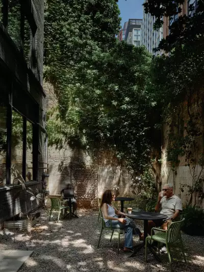 Best caf&eacute;s and coffee shops in Toronto | The back patio at Skoom Coffee