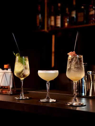 A lineup of cocktails at Don't Tell