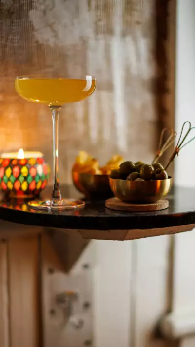 Toronto speakeasies | A cocktail and olives at Gift Shop