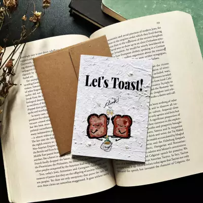 Foodie gift ideas | Seeded Memories Let&rsquo;s Toast Card