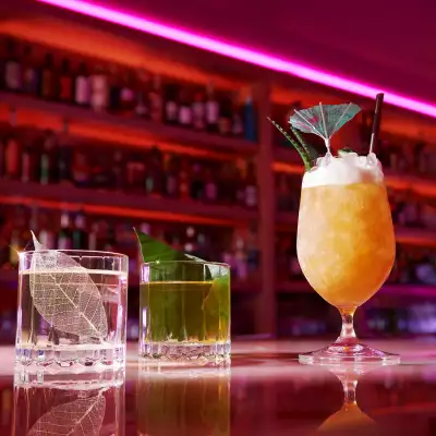 The new Le Tigre is home to frosty martinis and plenty of pink