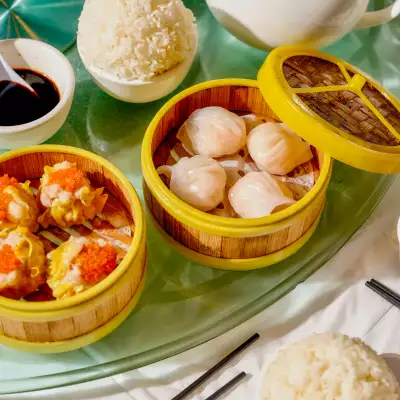Dumplings at Rol San restaurant in Toronto