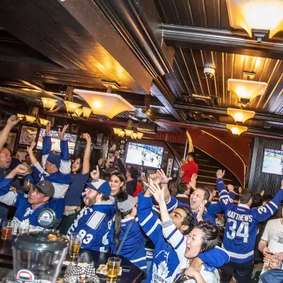 Cheering on the Leafs