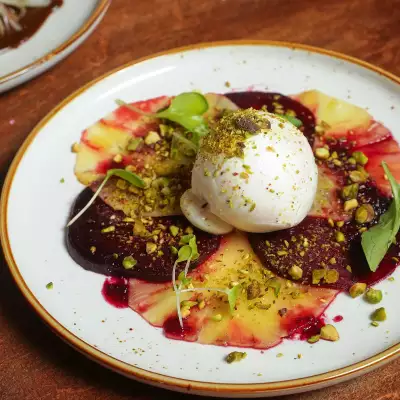 Burrata and beets