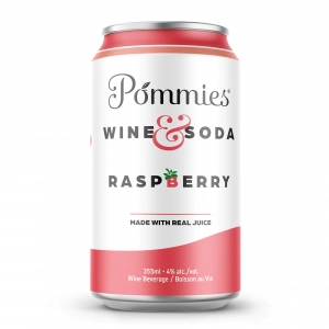 A can of Pommies wine soda A can of Pommies wine soda