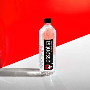 A bottle of Essentia ionized alkaline water A bottle of Essentia ionized alkaline water