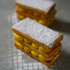 A dessert made with butter A dessert made with butter
