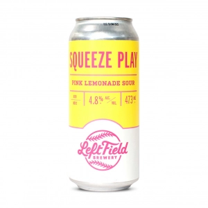 Canadian-made summer sippers | A can of Left Field Brewery Squeeze Play Pink Lemonade Canadian-made summer sippers | A can of Left Field Brewery Squeeze Play Pink Lemonade
