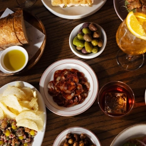 A spread of dishes at Bar Allegro