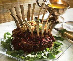 A juicy crown roast of lamb recipe from Lynn Crawford and Lora Kirk