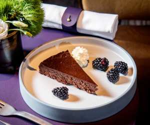 Make this flourless chocolate cake recipe | A slice of cake at EPOCH Bar & Kitchen Terrace
