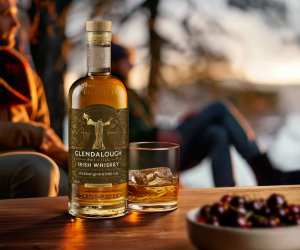 Glendalough Pot Still Irish Whiskey with a glass