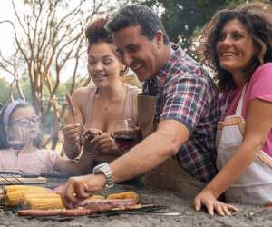 Father's Day wine and spirits | A family barbecuing