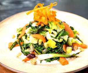Cafe Boulud grilled kale salad from Daniel Boulud