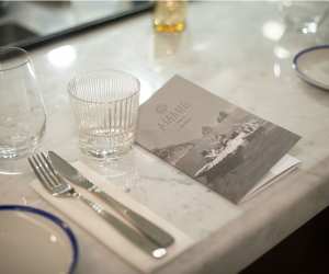 Place setting at Union Station's Amano Pasta