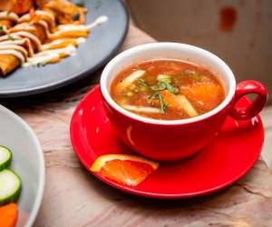 Watermelon gazpacho recipe from Rosalinda in Toronto