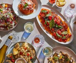 A spread of dishes at Figo Toronto