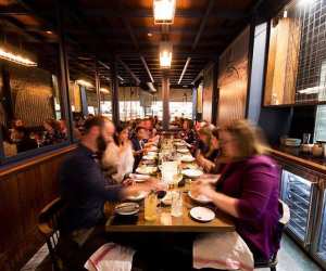 Estrella Damm Culinary Journey | People dining inside Parcheggio