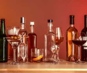 Holiday bottles to gift | A lineup of bottles and glasses