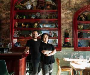 Ayla Upstairs | Chefs Kevin Shawcross and Danvee Kwok pose inside Ayla Upstairs