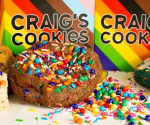 Queer owned Toronto businesses | A Pride Brownie from Craig's Cookies