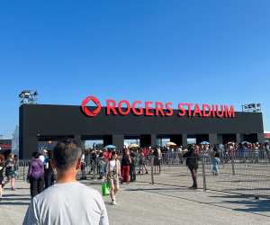 Where to eat at the new Rogers Stadium | Concertgoers approach an entrance at the new Rogers Stadium in North York